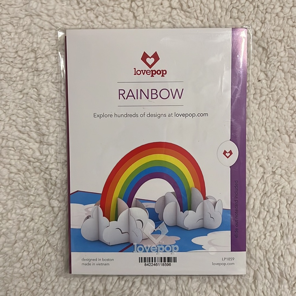 NEW Lovepop Card Rainbow Card Rainbow Pop Up Card 3-D Popup Card Blank Card - Picture 7 of 8